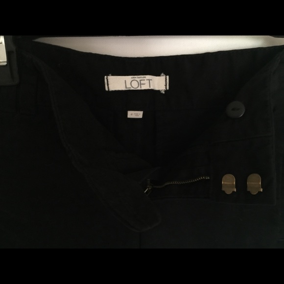 AT LOFT Black Shorts 100% Cotton Size 4 - Picture 2 of 8